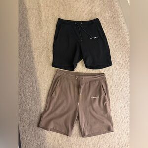 Alphalete Men's Athletic Shorts in Black and Brown